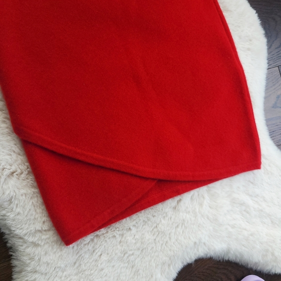 Black Goat Cashmere Super Soft Asymmetrical Tulip Hem Office Skirt - Picture 3 of 5